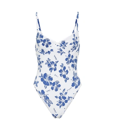 Shop Solid & Striped The Taylor Floral Swimsuit In White