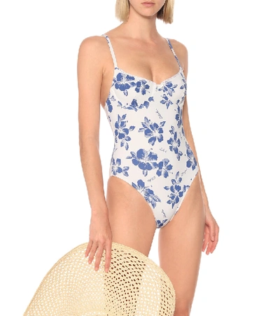 Shop Solid & Striped The Taylor Floral Swimsuit In White