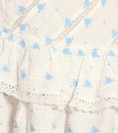 Shop Loveshackfancy Emma Floral Cotton Miniskirt In White