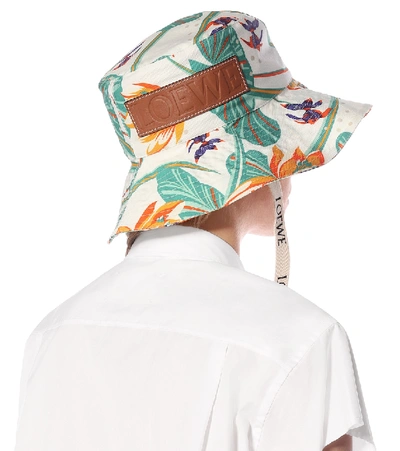Shop Loewe Paula's Ibiza Printed Cotton Bucket Hat In Multicoloured