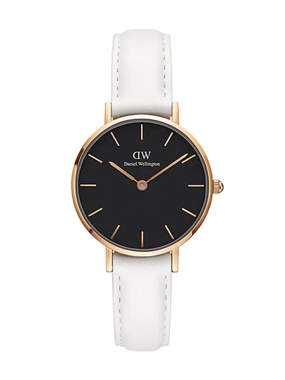 Shop Daniel Wellington Petite Bondi Stainless Steel & Leather-strap Watch