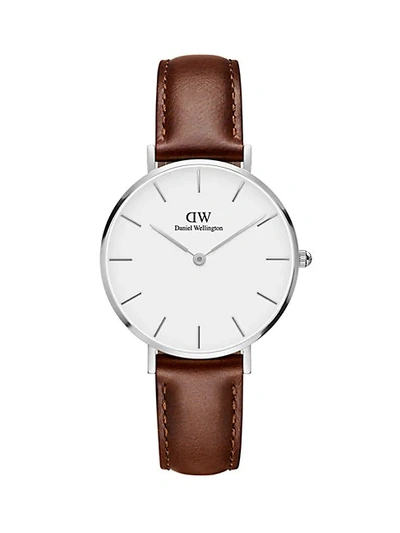 Shop Daniel Wellington Petite St. Mawes Stainless Steel & Leather-strap Watch