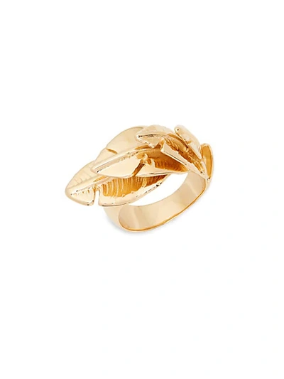 Shop Aur Lie Bidermann Talitha Goldplated Leaf Ring