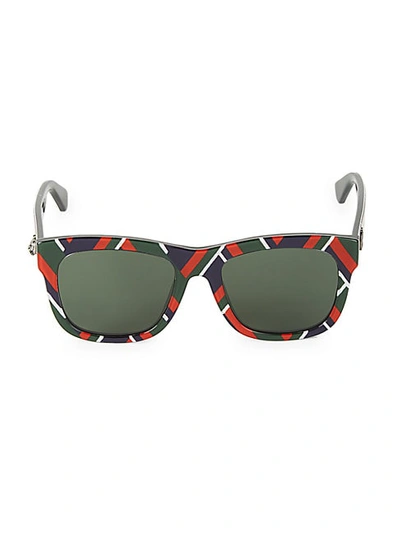 Shop Gucci 54mm Square Sunglasses In Black Multi