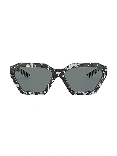 Shop Prada Women's Millennials 57mm Geometric Sunglasses In Camouflage Black