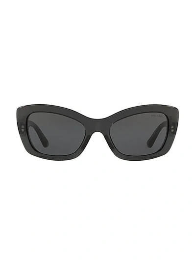 Shop Prada Women's Postcard 56mm Cat Eye Sunglasses In Dark Grey