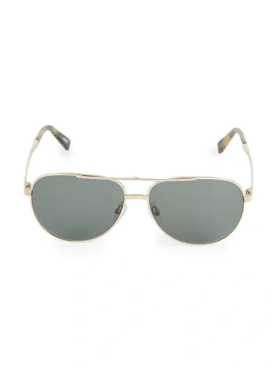 Shop Ermenegildo Zegna 60mm Aviator Sunglasses In Gold