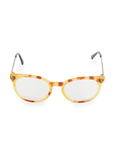 Shop Gucci 50mm Cat Eye Optical Glasses In Yellow