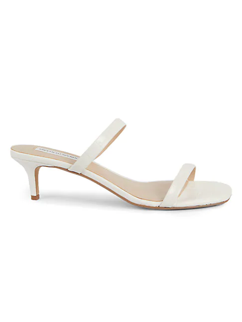 kitten heel slide sandals