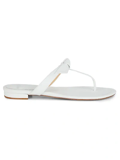 Shop Alexandre Birman Birman Leather Slip-on Sandals In White