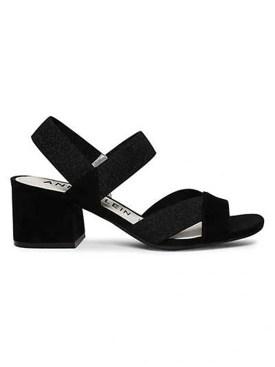 Shop Anne Klein Baker Block-heel Sandals In Natural