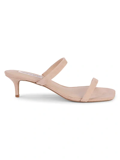 Shop Saks Fifth Avenue Natalia Suede Heeled Sandals In Coral