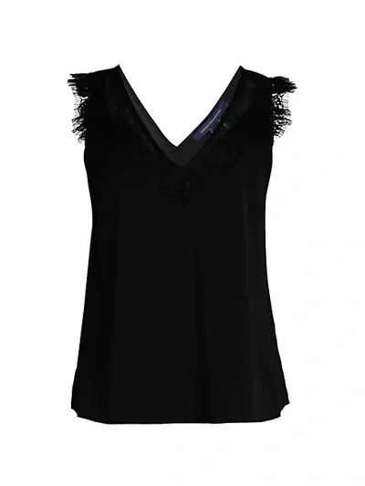 Shop French Connection Choima Lace-trimmed Tank In Black