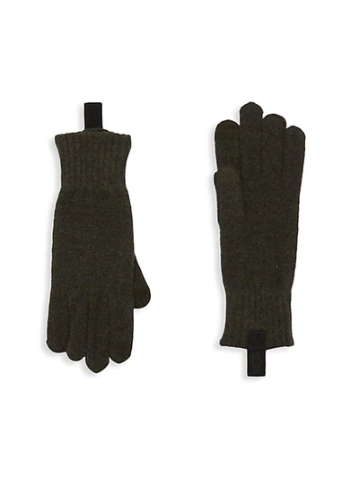 Shop Ugg Wool-blend Touchscreen Gloves In Graphite