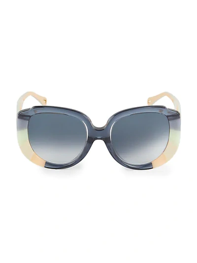 Shop Chloé 52mm Oversized Sunglasses In Brown Rain