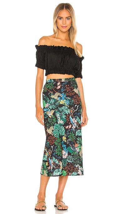 Shop Resa Isabel Midi Skirt In Tropical
