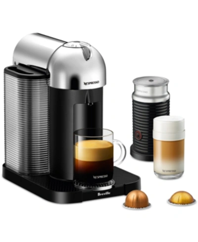 Shop Nespresso Vertuo Coffee And Espresso Machine By Breville, Chrome With Aeroccino Milk Frother