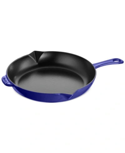 Shop Staub Enameled Cast Iron 12" Fry Pan In Dark Blue