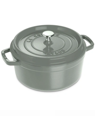 Shop Staub Enameled Cast Iron 2.75-qt. Cocotte In Graphite Grey