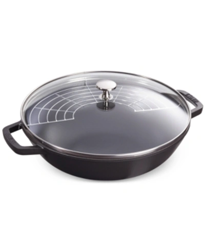 Shop Staub Enameled Cast Iron 4.5-qt. Perfect Pan With Lid In Matte Black