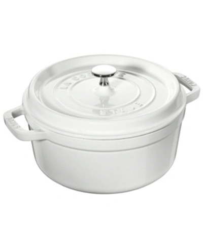Shop Staub Enameled Cast Iron 4-qt. Round Cocotte In White