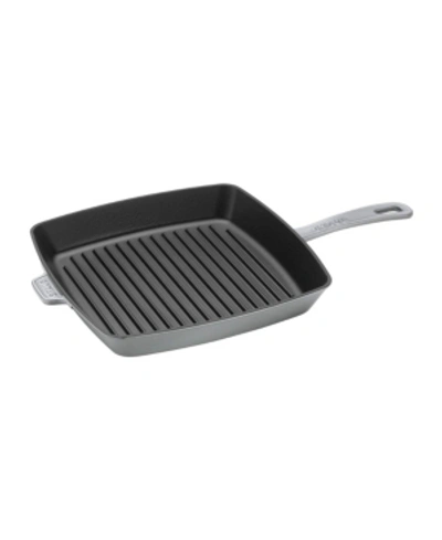 Shop Staub Cast Iron 12" Square Grill Pan In Graphite Grey