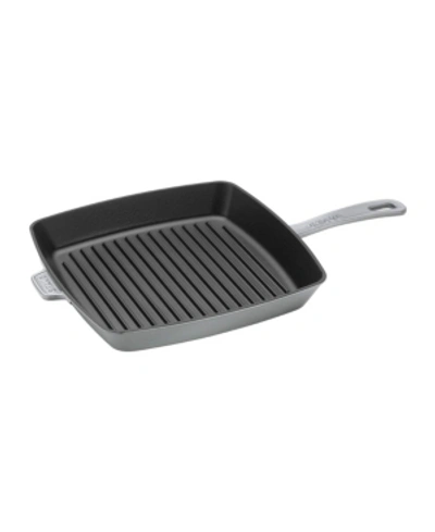 Shop Staub Cast Iron 10" Square Grill Pan In Graphite Grey