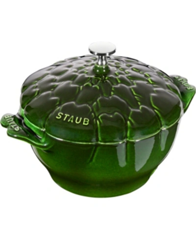 Shop Staub Cast Iron 3-qt. Artichoke Cocotte In Basil