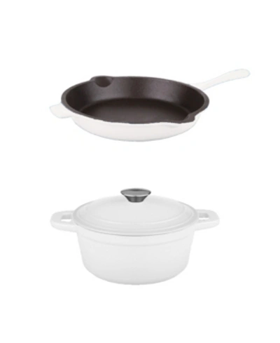 Shop Berghoff Neo Collection Cast Iron 3-pc. Cookware Set In White