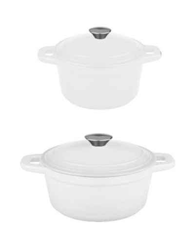 Shop Berghoff Neo Collection Cast Iron 4-pc. Cookware Set In White