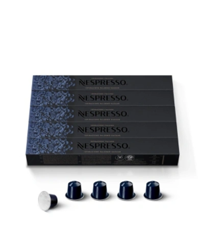 Shop Nespresso Capsules Originalline, Ispirazione Palermo Kazaar, Dark Roast Coffee, 50-count Espresso Pods, Brews  In Blue