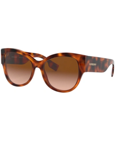 Shop Burberry Sunglasses, Be4294 54 In Light Havana/brown Gradient