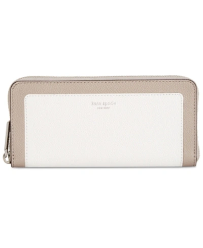 Shop Kate Spade New York Margaux Slim Continental Wallet In True Taupe/gold