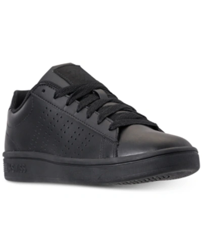 Shop K-swiss Men's Court Casper Casual Sneakers From Finish Line In Black/black
