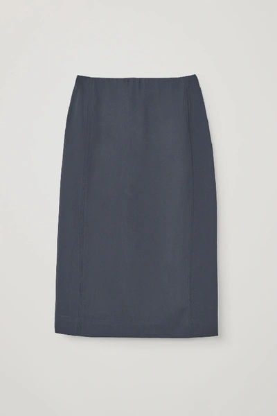 Shop Cos Long Pencil Skirt In Grey