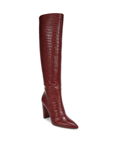 Shop Sam Edelman Raakel High Shaft Boots Women's Shoes In Spiced Red