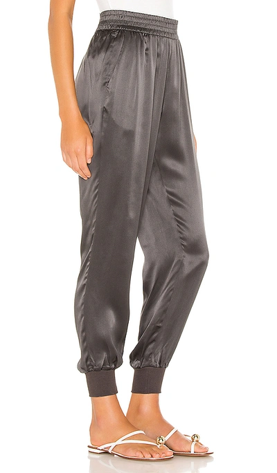 Cami Nyc The Sadie Silk-charmeuse Track Pants In Iron