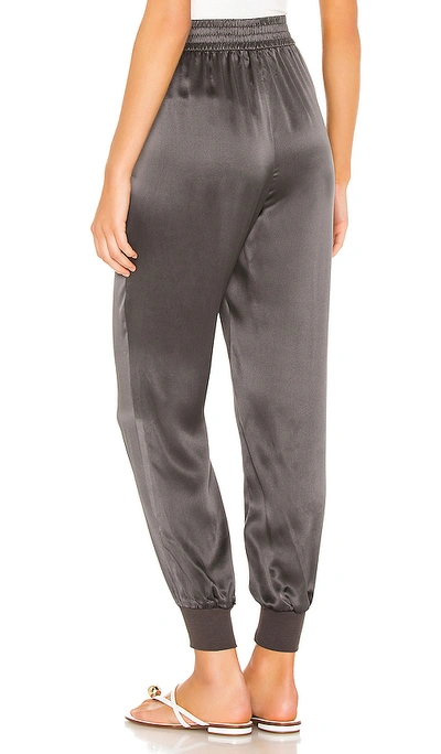 Cami Nyc The Sadie Silk-charmeuse Track Pants In Iron