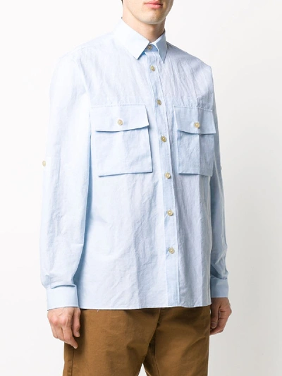 Shop Paul Smith Cotton Shirt In Blue