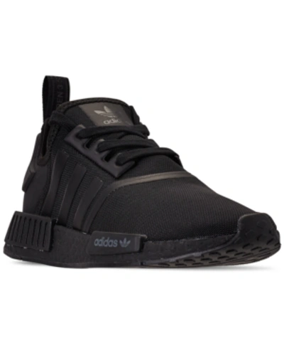 Shop Adidas Originals Adidas Men's Nmd R1 Casual Sneakers From Finish Line In Core Black