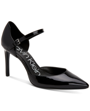 calvin klein black patent shoes