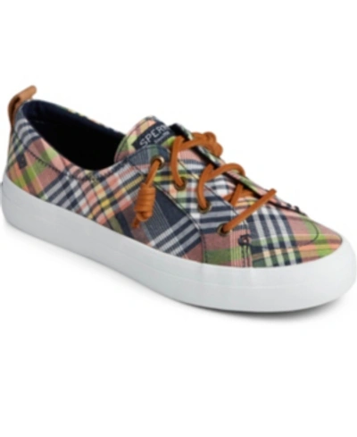 Shop Sperry Crest Vibe Washed Plaid Sneaker Women's Shoes In Kick Back Plaid