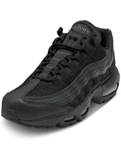Shop Nike Men's Air Max 95 Essential Casual Sneakers From Finish Line In Black