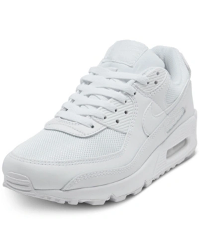 Shop Nike Men's Air Max 90 Casual Sneakers From Finish Line In White