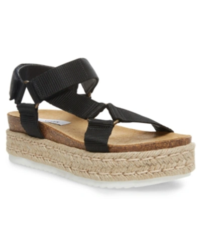 Shop Steve Madden Women's Kaelan Flatform Espadrilles In Black