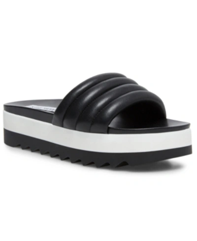 Shop Steve Madden Women's Lazaro Flatform Slide Sandals In Black
