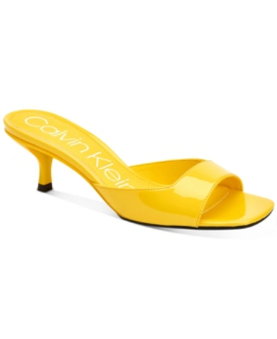 Shop Calvin Klein Women's Mega Dress Sandal Women's Shoes In Scuba Yellow