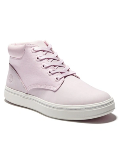 Shop Timberland Fabric And Leather Hi-top Sneaker Women's Shoes In Pink