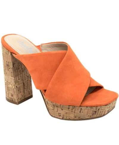 Shop Charles By Charles David Illy Platform Dress Sandals Women's Shoes In Orange