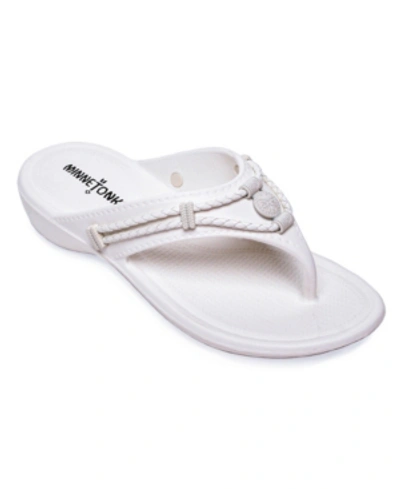 Shop Minnetonka Women's Silverthorne Prism Thong Sandals Women's Shoes In White
